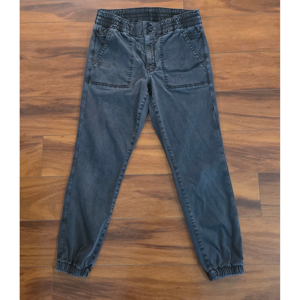 American Eagle Stretch Joggers Womens 14 Regular Faded Black Elastic Waist Pants